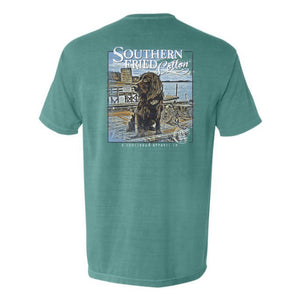 Southern Fried Cotton Hank Tee - Seafoam