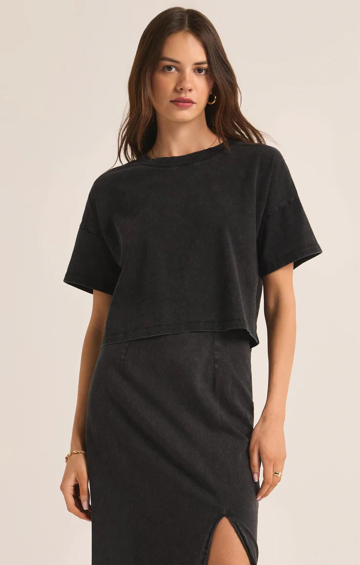 Z Supply Sway Cotton Jersey Cropped Tee