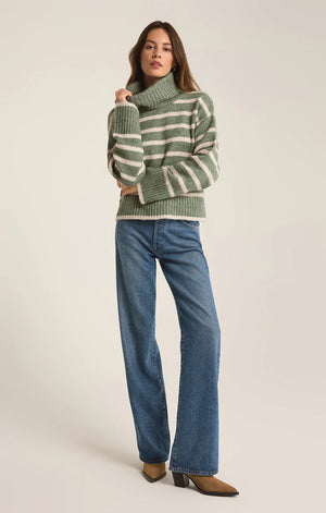 Z Supply Josephine Stripe Turtleneck Sweater