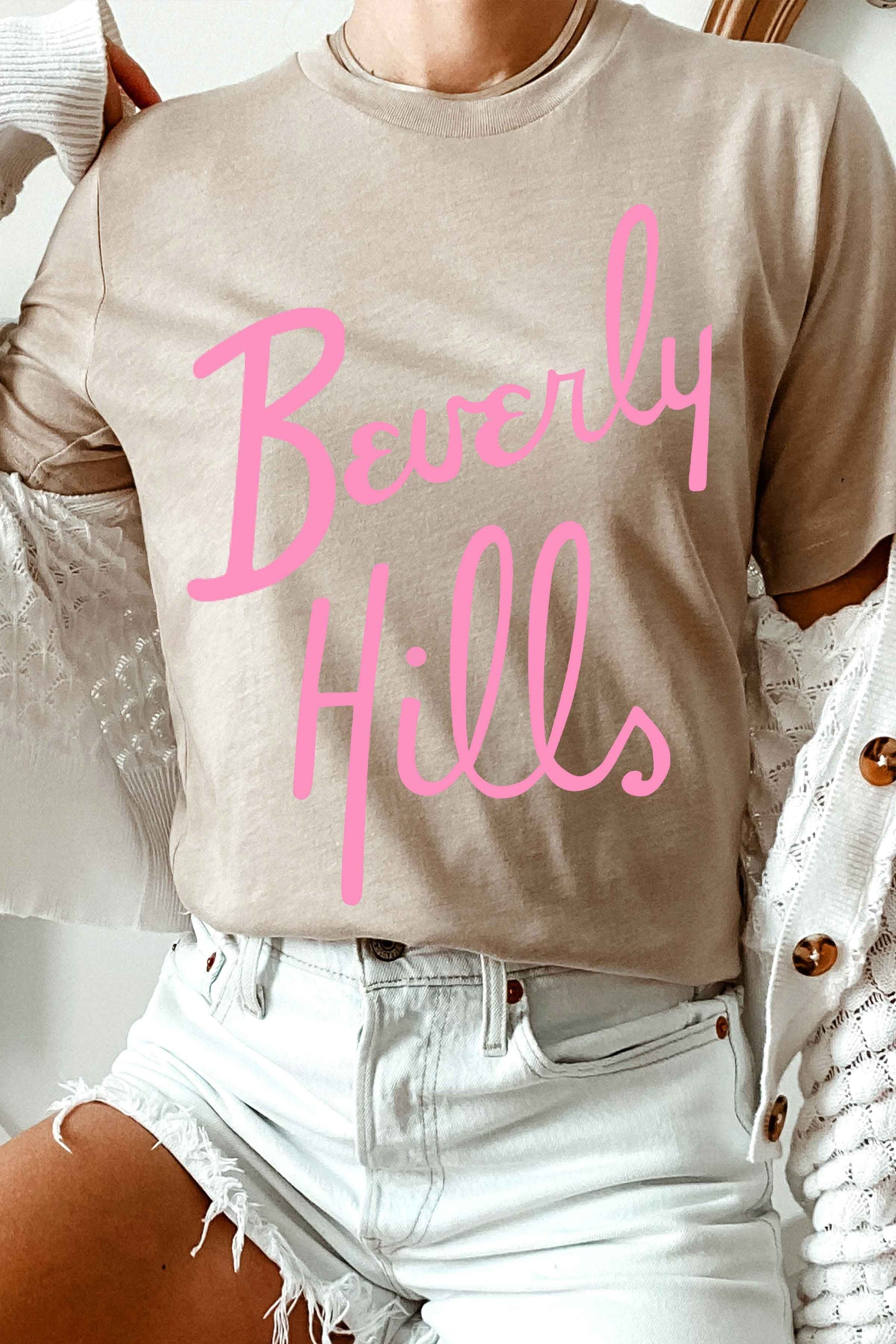 a. Blush Women's Tee Beverly Hills Graphic Tee || David's Clothing