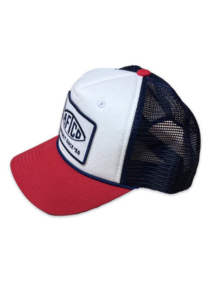 AFTCO MFG Men's Hats RED Aftco Patch Trucker Hat || David's Clothing MC2025RED