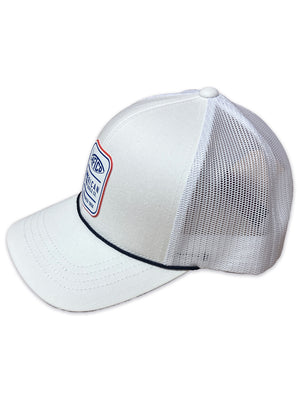 AFTCO MFG Men's Hats WHITE Aftco Convoy Trucker Hat || David's Clothing MC1092WHT