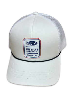 AFTCO MFG Men's Hats WHITE Aftco Convoy Trucker Hat || David's Clothing MC1092WHT