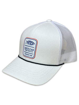 AFTCO MFG Men's Hats WHITE Aftco Convoy Trucker Hat || David's Clothing MC1092WHT