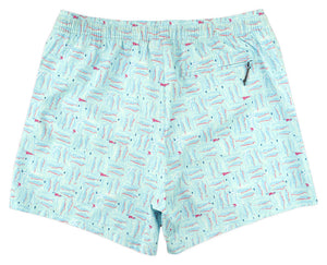 AFTCO MFG Men's Shorts 1- take pics of blue water - Aftco Strike Printed Swim Shorts For Men