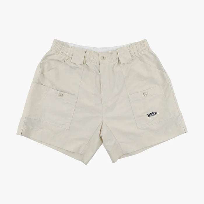AFTCO MFG Men's Shorts Aftco Men's Original Fishing Shorts  6"- Natural || David's Clothing