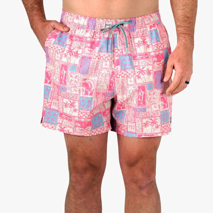 AFTCO MFG Men's Shorts Aftco Strike Swim Shorts - Flamingo Pink
