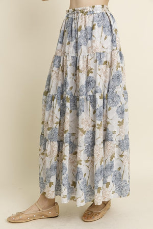 AUREUM Women's Skirts Floral Maxi Skirt || David's Clothing