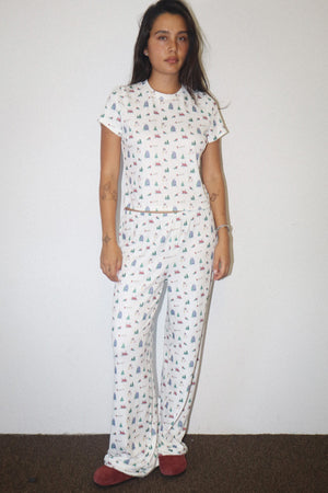 BAILEY ROSE Women's Pants Holiday Print Lounge Pants