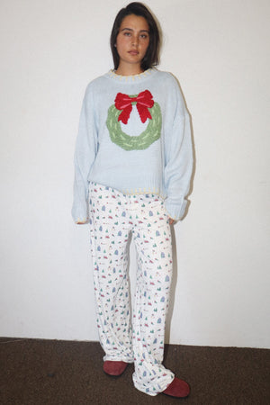 BAILEY ROSE Women's Pants Holiday Print Lounge Pants