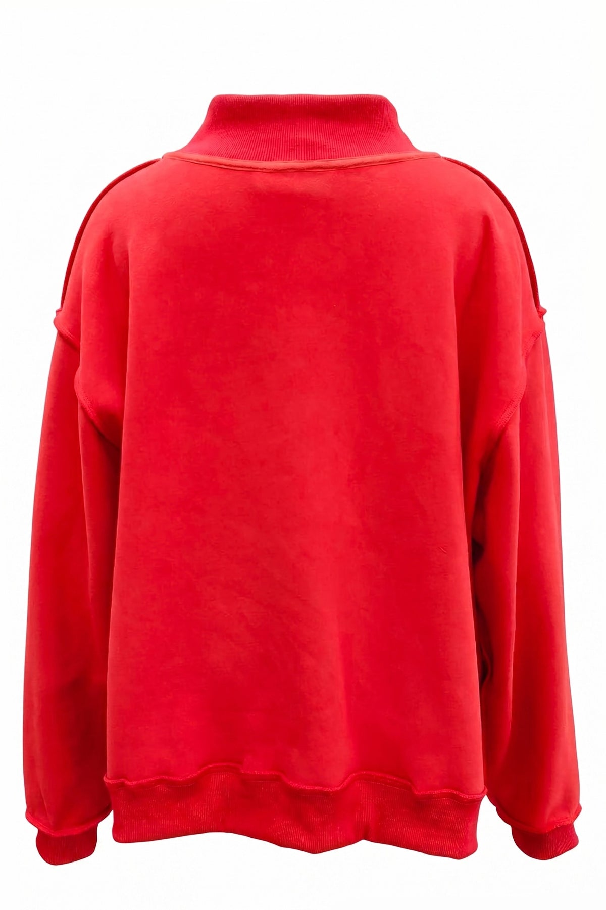 BUCKET LIST Women's Sweatshirt MERRY Embroidered Mock Neck Sweatshirt