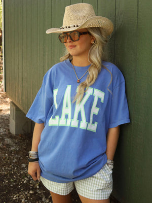 CHARLIE SOUTHERN Women's Tee Charlie Southern Classic Lake Tee - Blue || David's Clothing