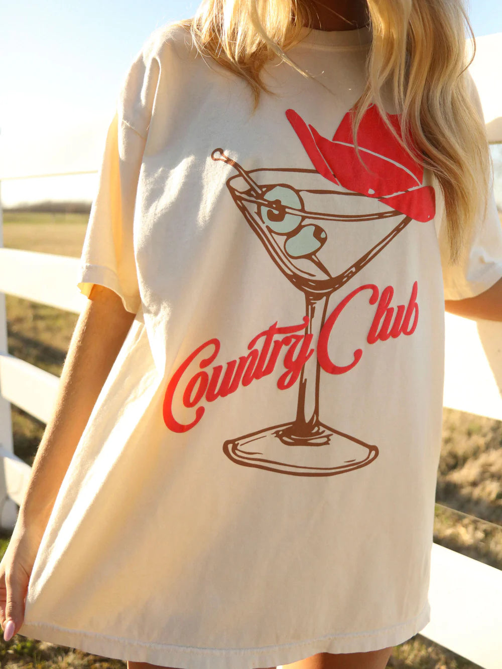 CHARLIE SOUTHERN Women's Tee Charlie Southern Cowboy Country Club Martini Tee || David's Clothing