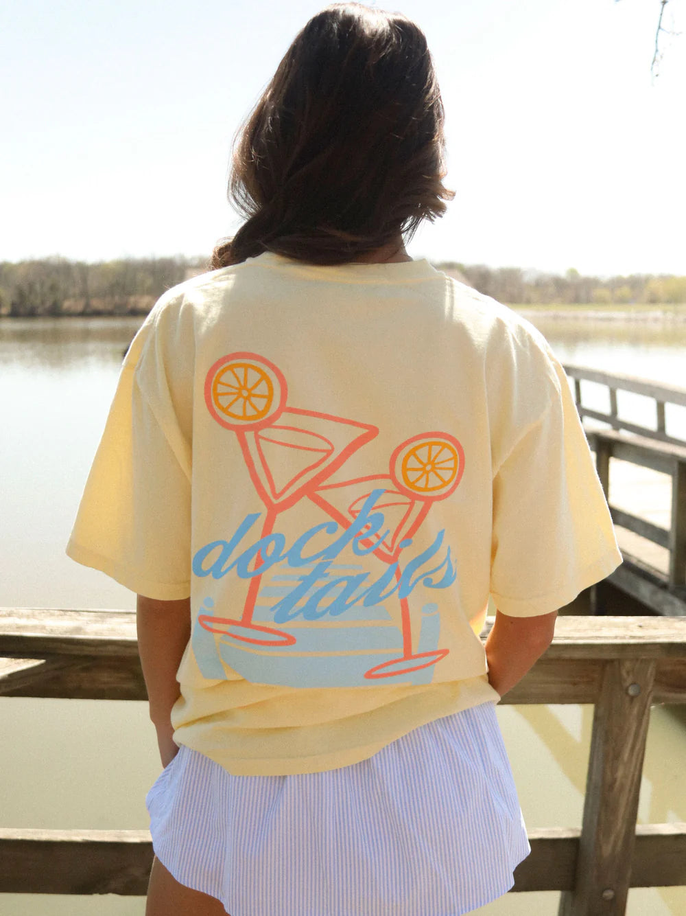 CHARLIE SOUTHERN Women's Tee Charlie Southern Docktails Tee || David's Clothing