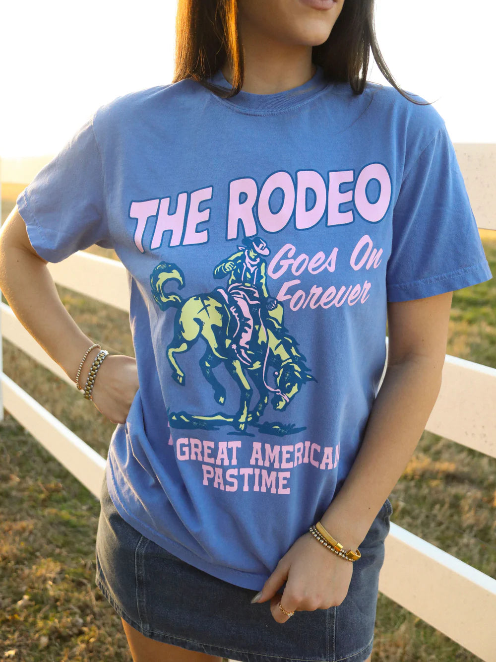 CHARLIE SOUTHERN Women's Tee Charlie Southern Rodeo Goes On Forever Tee || David's Clothing