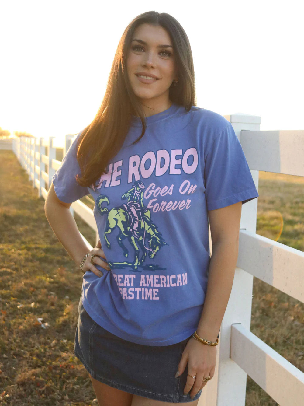 CHARLIE SOUTHERN Women's Tee Charlie Southern Rodeo Goes On Forever Tee || David's Clothing