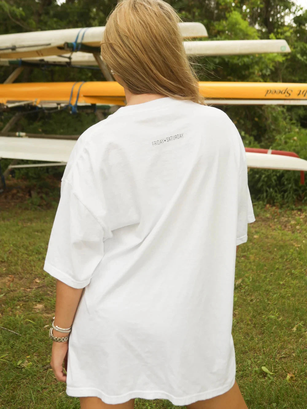 CHARLIE SOUTHERN Women's Tee Friday + Saturday Summer USA Tee || David's Clothing