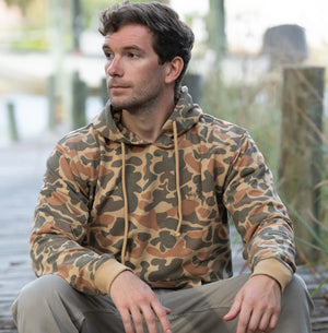 COASTAL COTTON Men's Hoodies Coastal Cotton French Terry Camo Hoodie