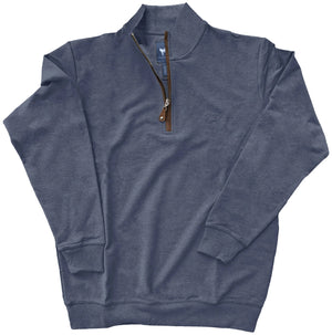 COASTAL COTTON Men's Pullovers DEEP WATER / M Coastal Cotton Quarter Zip || David's Clothing F24QZDWB