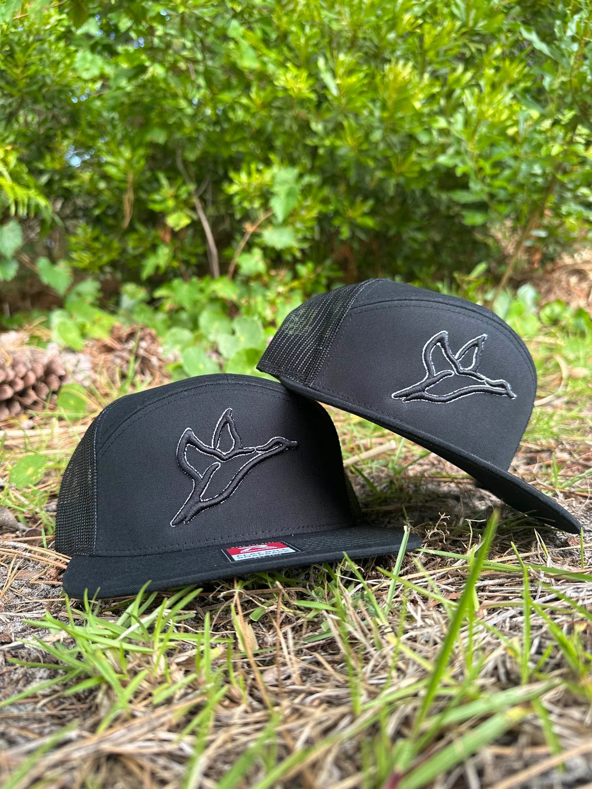 COMBAT WATERFOWL Men's Hats BLACK Combat Waterfowl 7 Panel Black Ghost 333004