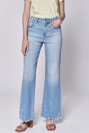 DEAR JOHN DENIM Women's Jeans Dear John Fiona High Rise Full Inseam Fray Hem Jeans Sarasota