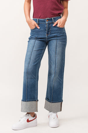 DEAR JOHN DENIM Women's Jeans Dear John Holly High Rise Cuffed Hem || David's Clothing