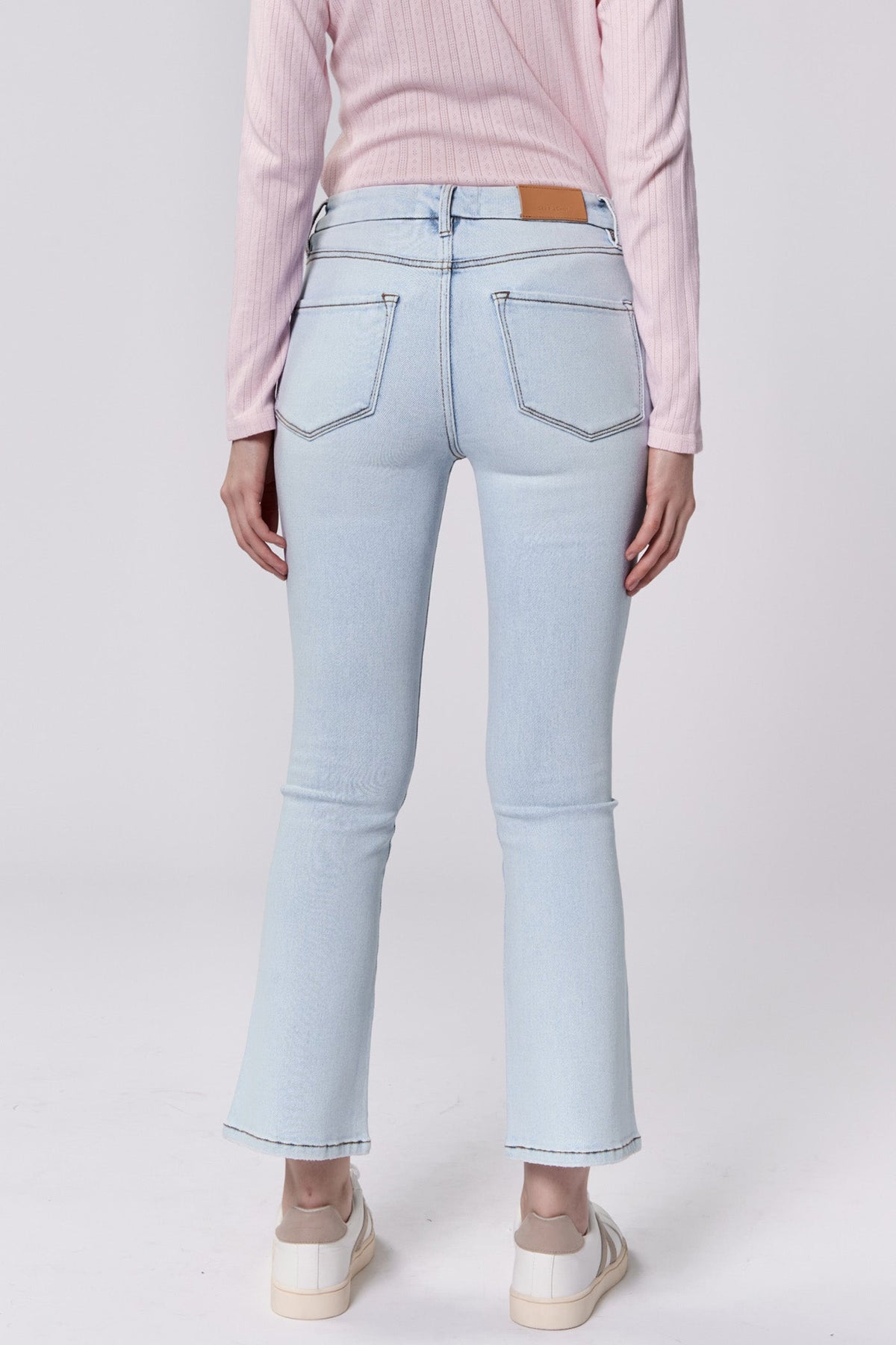 DEAR JOHN DENIM Women's Jeans Dear John Jeanne Mid Rise Cropped Flare Jeans Positano