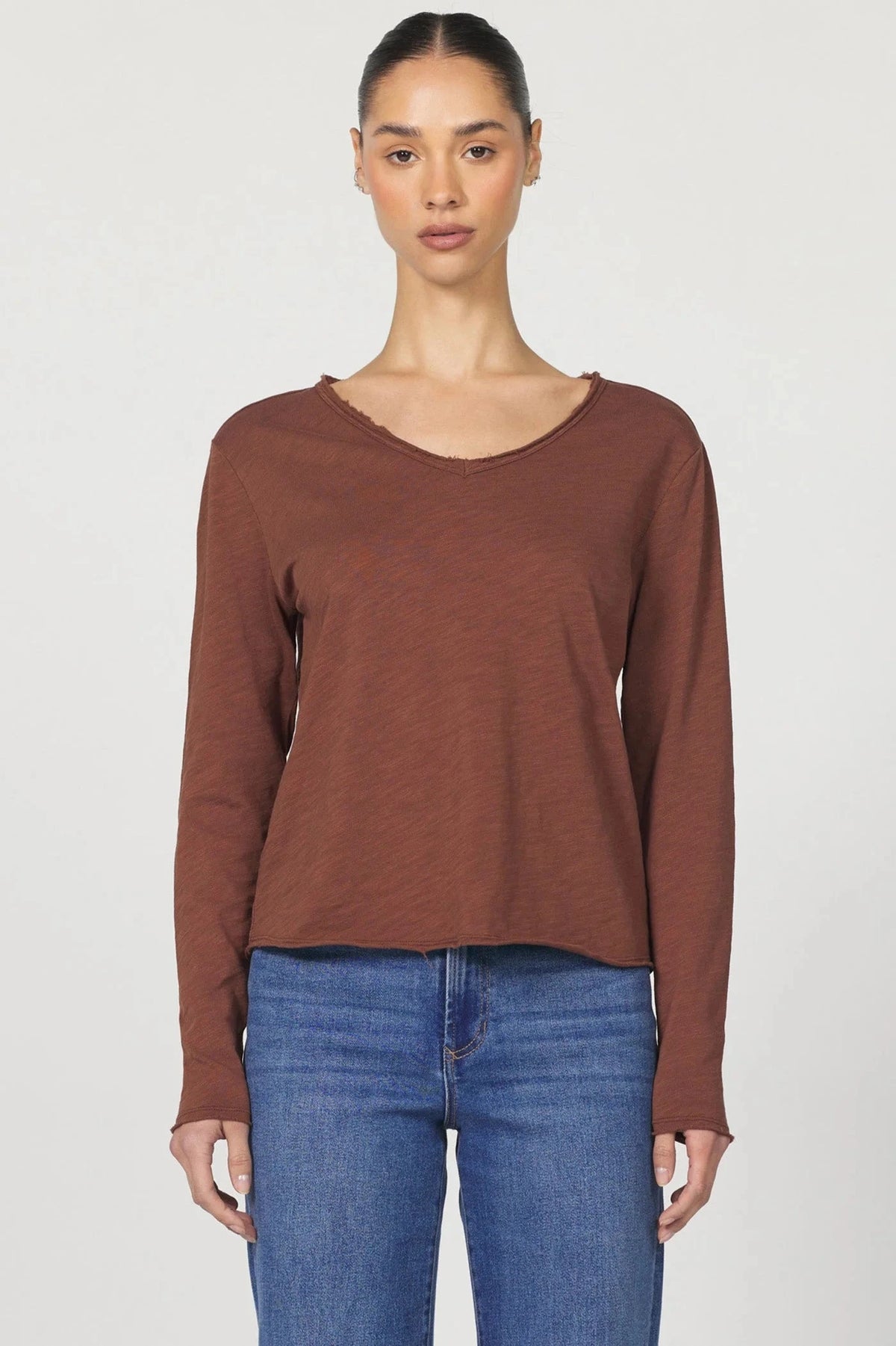 DEAR JOHN DENIM Women's Top 1 - Tiff Fix****Dear John Vanya Tee- cappuccino is a long sleeve vanya. (cap)