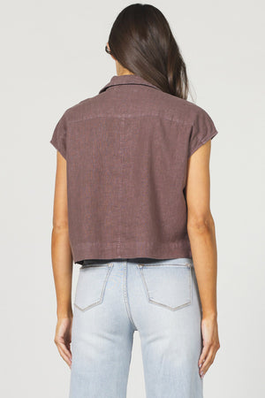 DEAR JOHN DENIM Women's Top Dear John Cruz Button-Up Boxy Fit Camp Shirt || David's Clothing