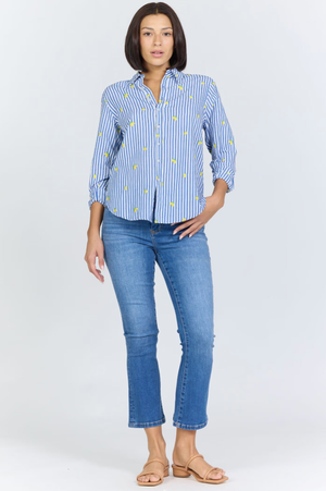 DEAR JOHN DENIM Women's Top Dear Lolita Blue Lemon Embroidery Shirt