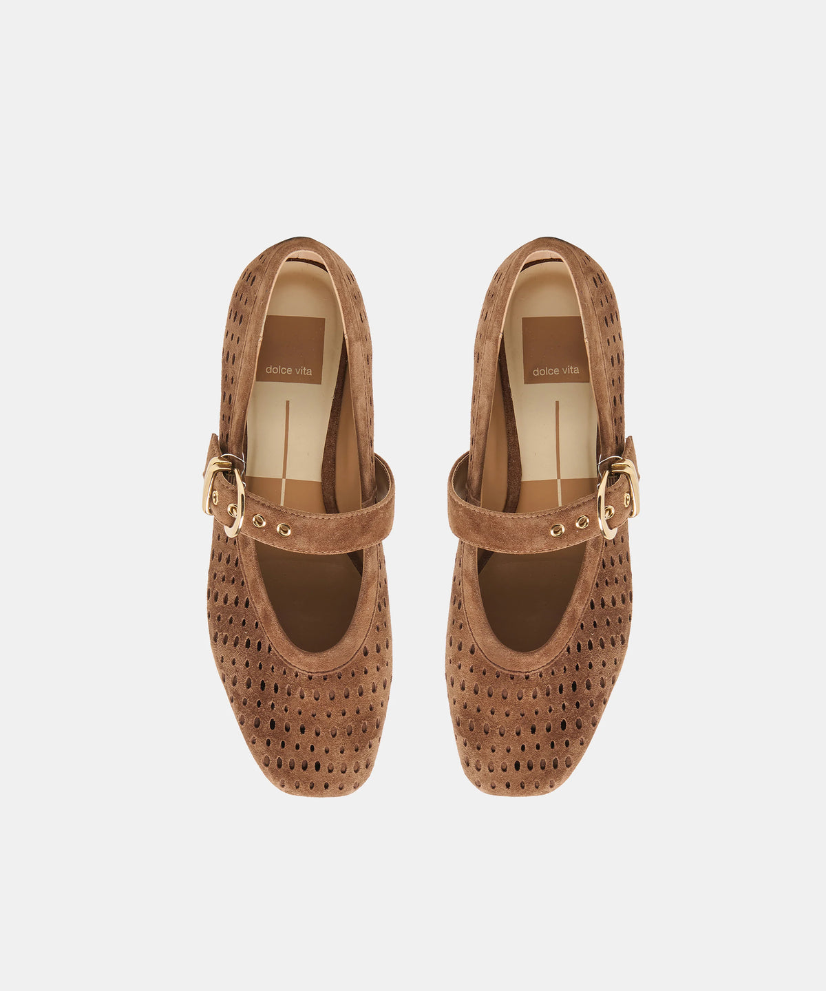 DOLCE VITA Women's Shoes 00000- ask tiff - Mikela Ballet Flats Cocoa Perforated Suede