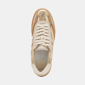 DOLCE VITA Women's Shoes Dolce Vita Notice Sneakers Gold Distressed Leather || David's Clothing