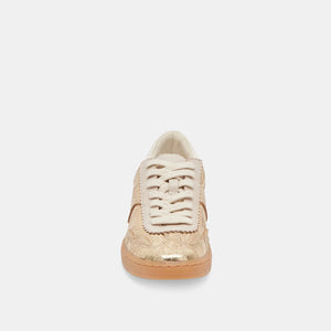 DOLCE VITA Women's Shoes Dolce Vita Notice Sneakers Gold Distressed Leather || David's Clothing
