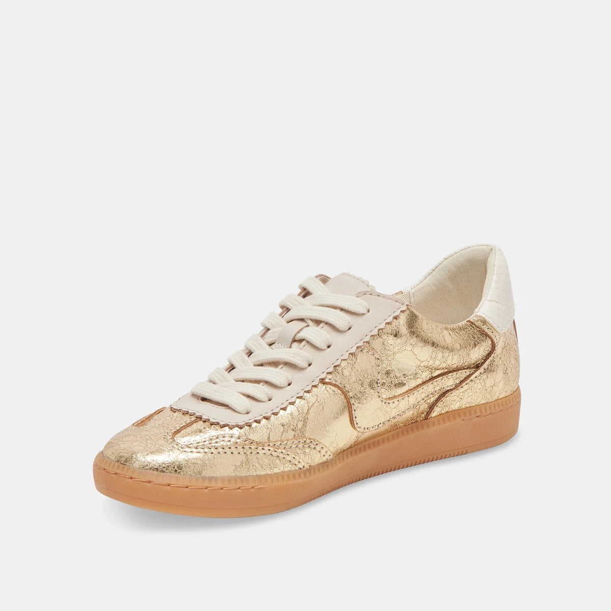 DOLCE VITA Women's Shoes Dolce Vita Notice Sneakers Gold Distressed Leather || David's Clothing