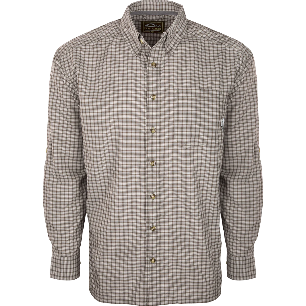 DRAKE CLOTHING CO. Men's Sport Shirt Drake FeatherLite Check Shirt L/S || David's Clothing