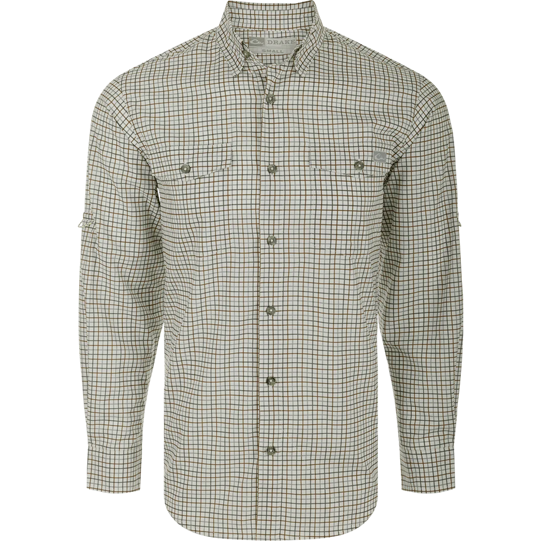 DRAKE CLOTHING CO. Men's Sport Shirt Drake Frat Tattersall Shirt L/S || David's Clothing