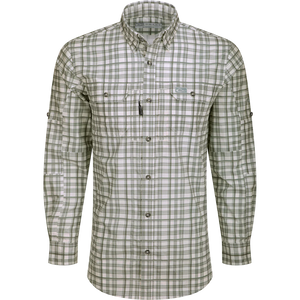 DRAKE CLOTHING CO. Men's Sport Shirt Drake Hunter Creek Window Pane Plaid Shirt L/S || David's Clothing