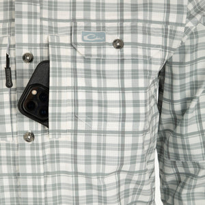 DRAKE CLOTHING CO. Men's Sport Shirt Drake Hunter Creek Window Pane Plaid Shirt L/S || David's Clothing