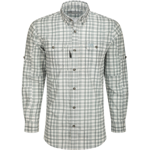 DRAKE CLOTHING CO. Men's Sport Shirt Drake Hunter Creek Window Pane Plaid Shirt L/S || David's Clothing