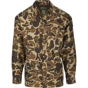 DRAKE CLOTHING CO. Men's Sport Shirt OLD SCHOOL CAMO / S Drake EST Camo Flyweight Wingshooter's Long Sleeve Shirt || David's Clothing DW7007016