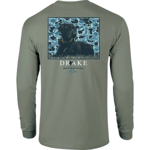 DRAKE CLOTHING CO. Men's Tees DESERT SAGE / S Drake Old School Bar Long Sleeve T-Shirt || David's Clothing DT9615DSE