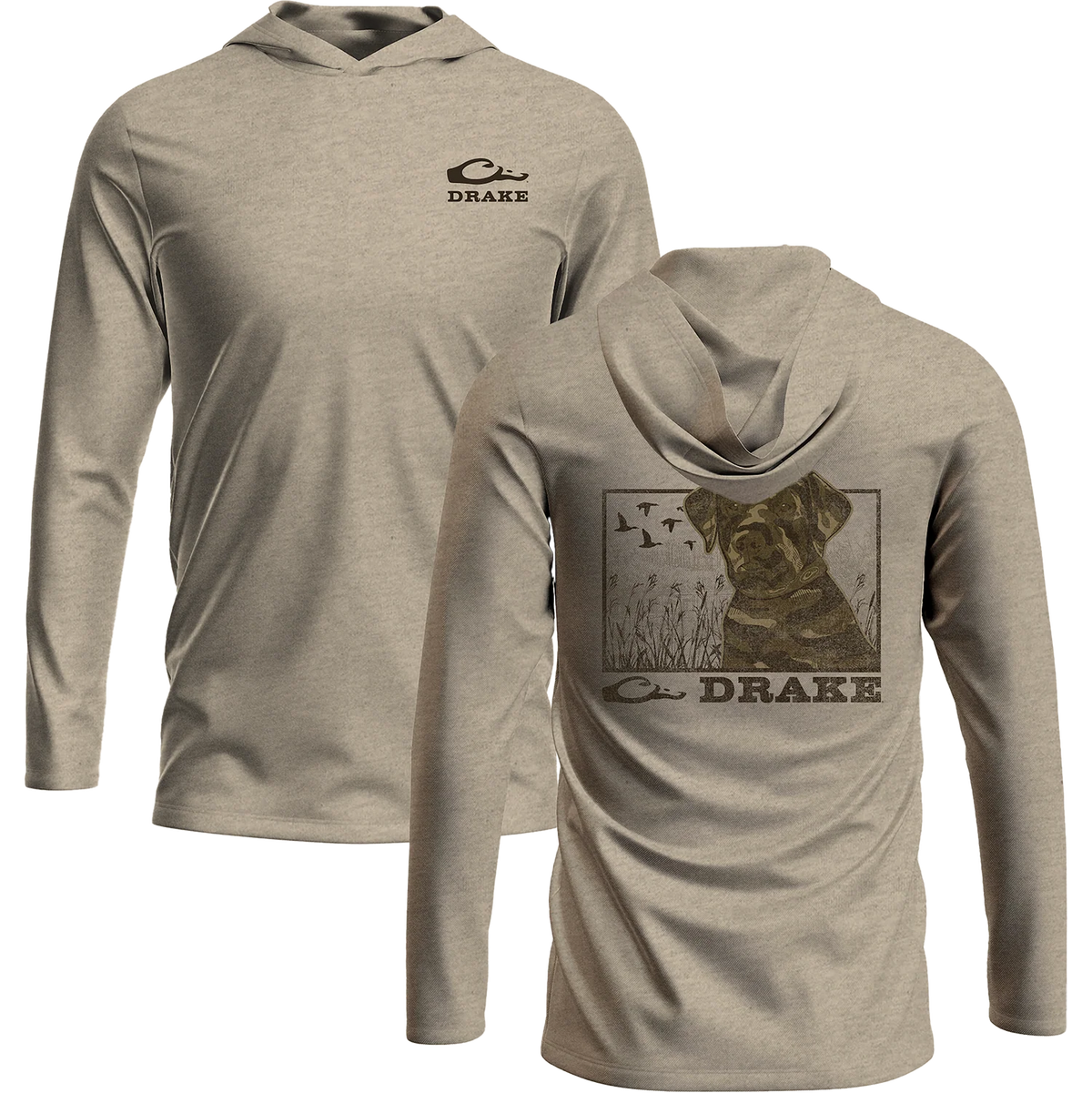 DRAKE CLOTHING CO. Men's Tees Drake Chocolate Lab Graphic T-Shirt Hoodie