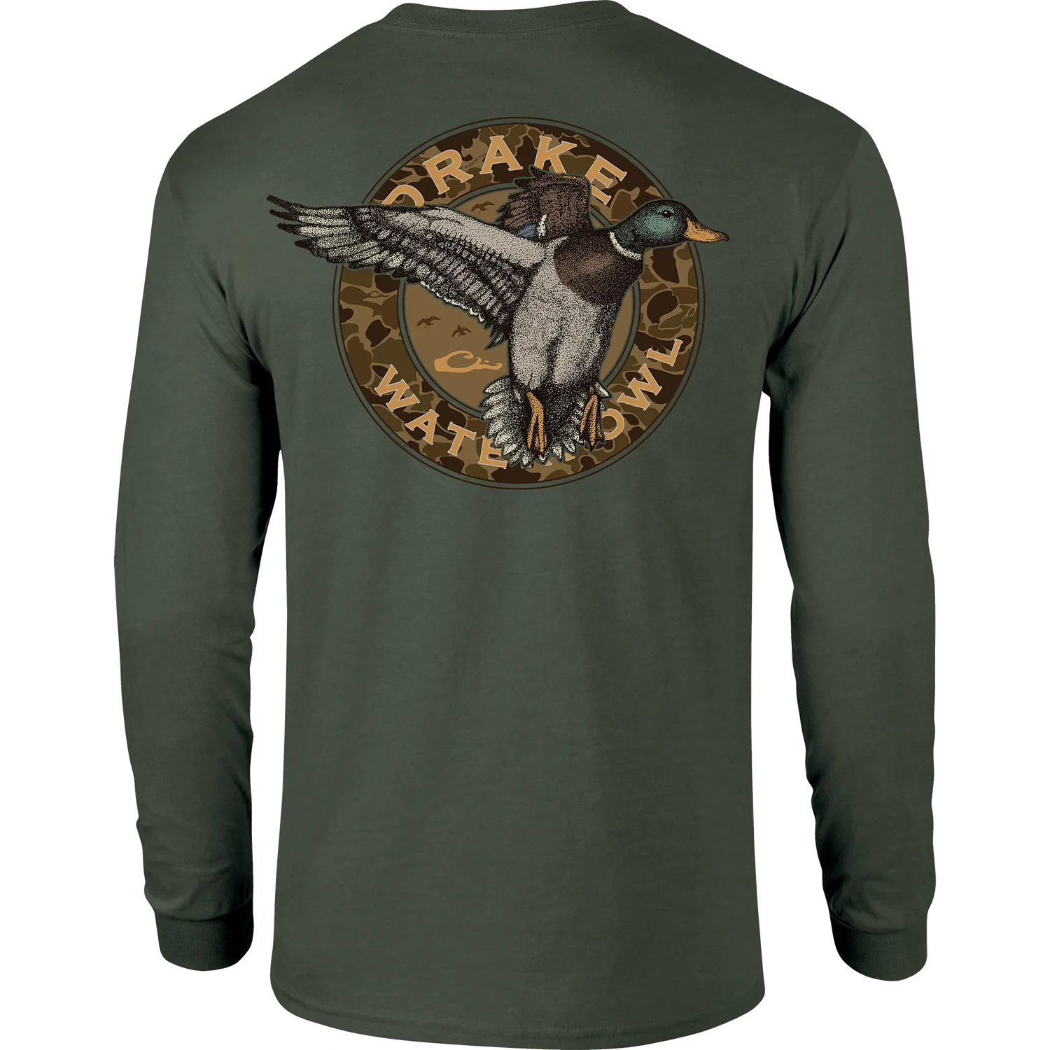 DRAKE CLOTHING CO. Men's Tees Drake Circle Mallard Long Sleeve T-Shirt || David's Clothing