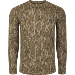 DRAKE CLOTHING CO. Men's Tees Drake EST Camo Performance Long Sleeve Crew || David's Clothing