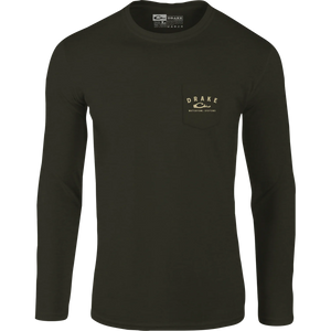 DRAKE CLOTHING CO. Men's Tees Drake Old School Bar Long Sleeve T-Shirt || David's Clothing