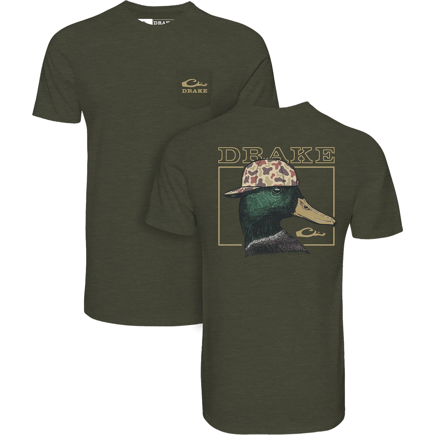 DRAKE CLOTHING CO. Men's Tees SPELL / S Drake Back Cap Mallard T-Shirt DT0300SPB