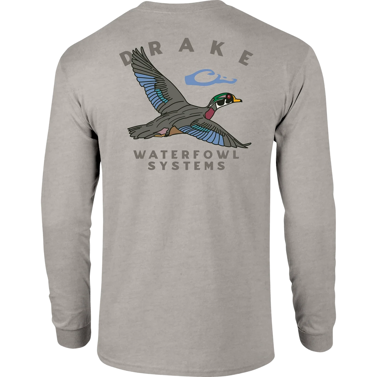 DRAKE CLOTHING CO. Men's Tees WIND CHIME / S Drake Retro Wood Duck Long Sleeve T-Shirt DT9811WNC