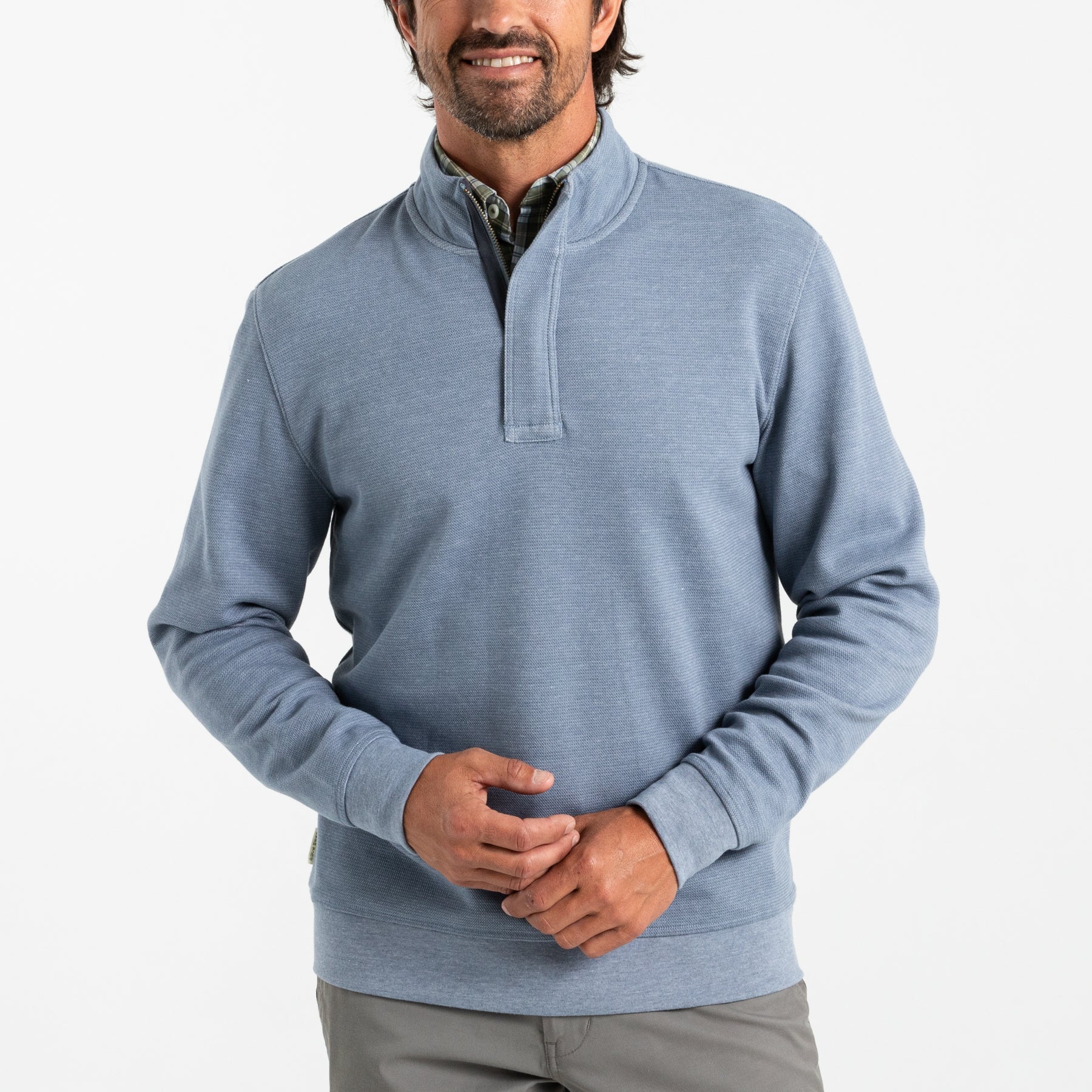 DUCK HEAD Men's Pullover Duck Head Bearing Pique Performance 1/4 Zip Pullover || David's Clothing