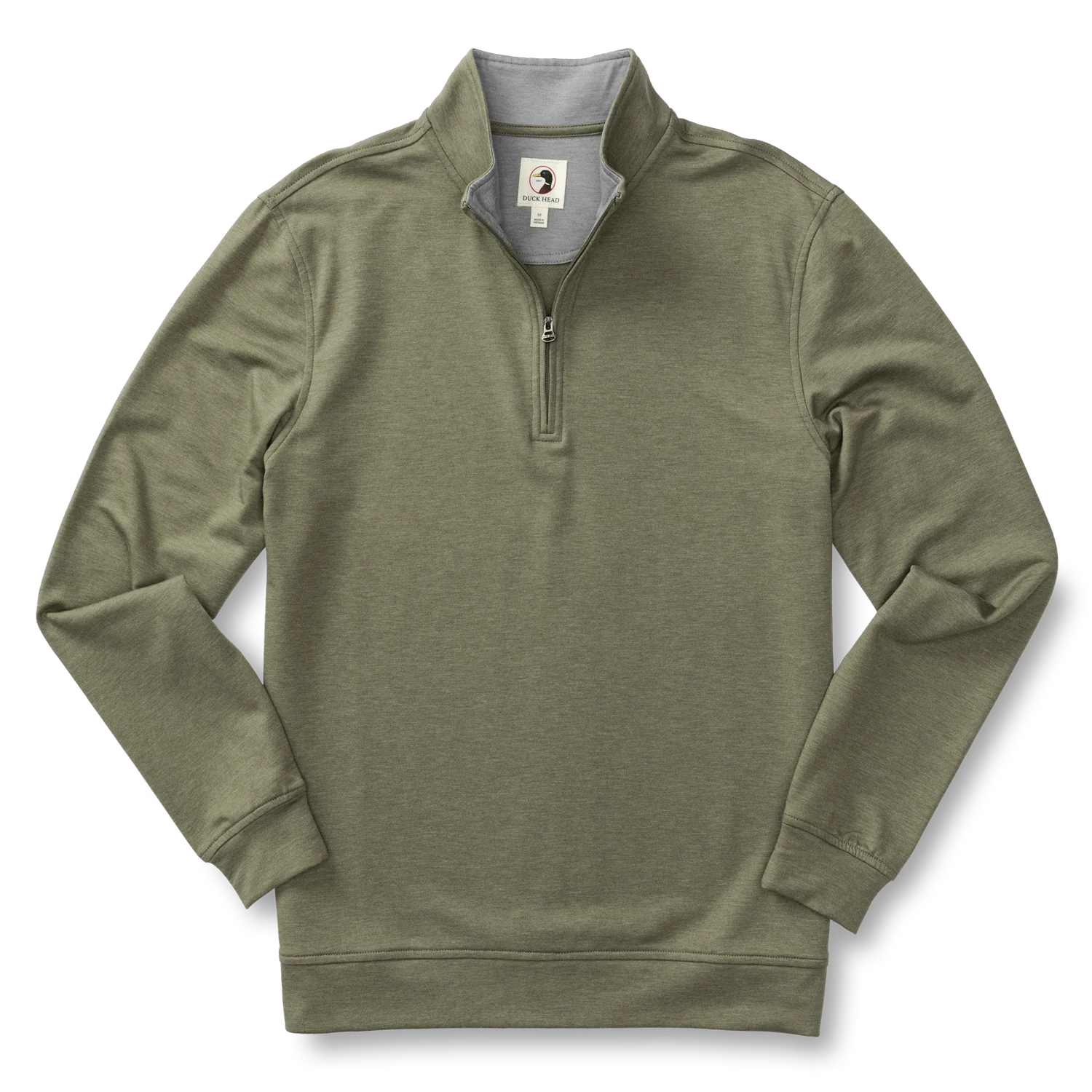 DUCK HEAD Men's Pullover LICHEN OLIVE / M Duck Head Dunmore 1/4 Zip Pullover || David's Clothing D21068292