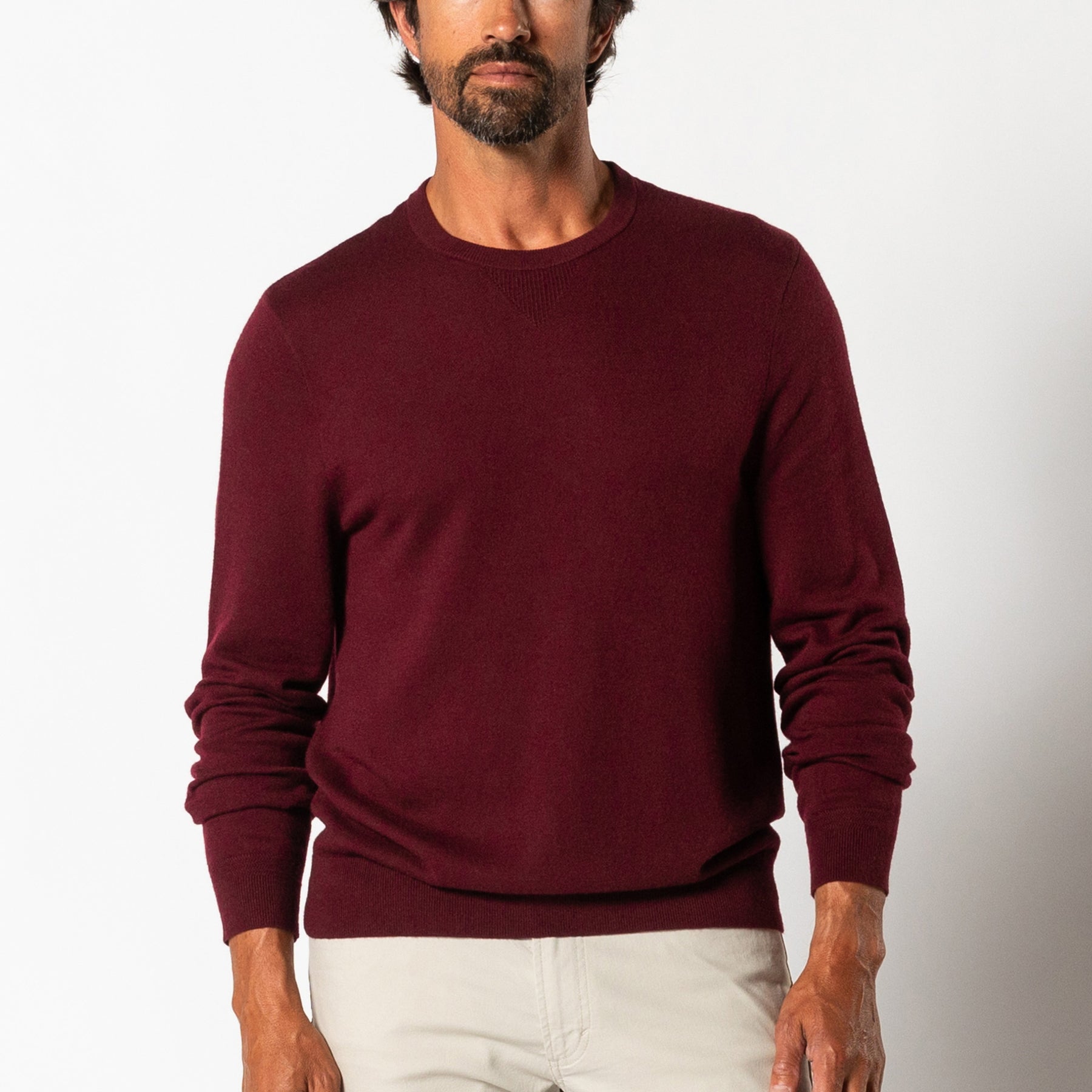 DUCK HEAD Men's Pullovers FIG / S Duck Head Henson Merino Crewneck Sweater D31004534
